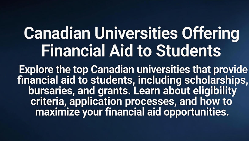 Canadian Universities Offering Financial Aid to Students